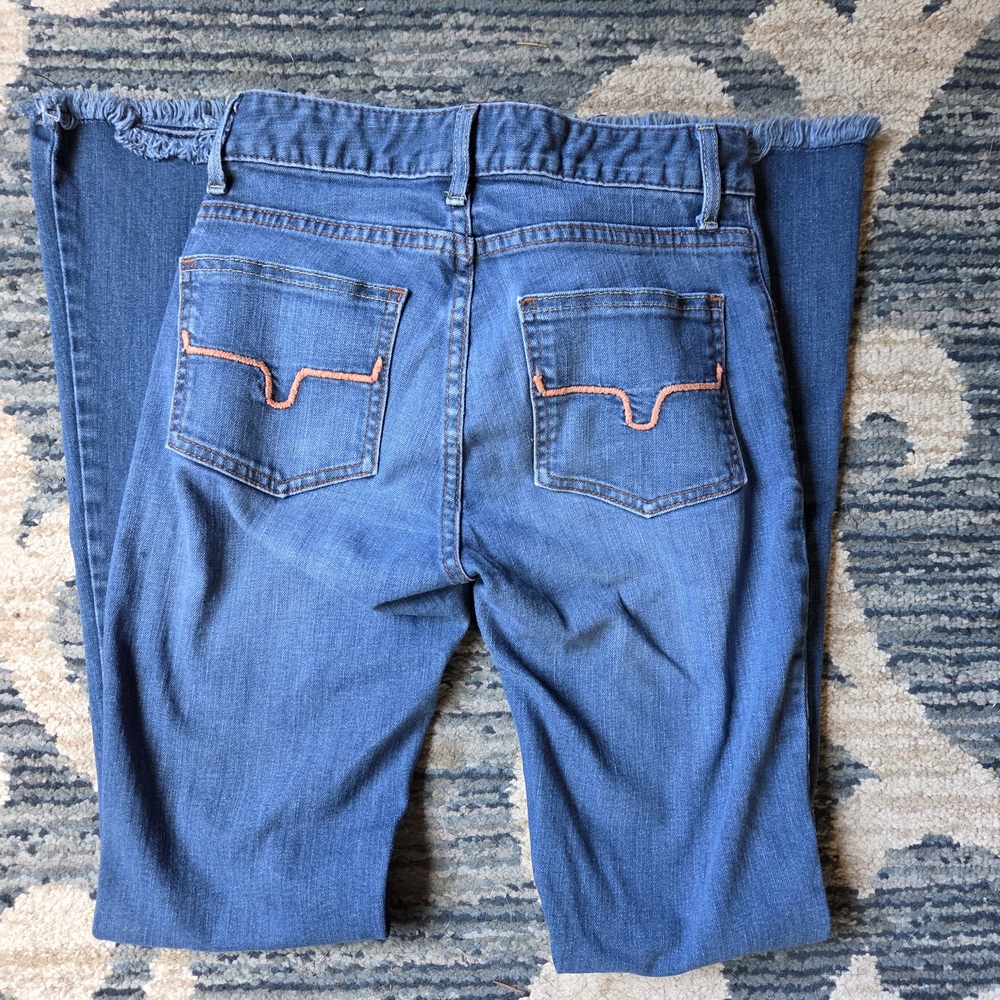 Kimes Ranch Blue Ankle Jeans with Orange Stitching - Picture 2 of 4